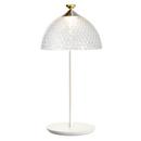 Lampe de table Pumo, Transparent/blanc