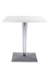 Table d'appoint top top, Rectangulaire H 72 x l 70 x L 70 cm, Polyester laqué, Blanc lumineux