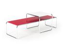 Set Table basse Laccio, Stratifié blanc, Stratifié rouge