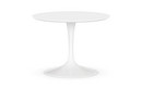 Table basse ronde Saarinen, Petit (H 36/37 cm, ø 51 cm), Blanc, Stratifié blanc