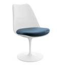 Chaise Tulip Saarinen, Rotatif, Coussin d'assise, Blanc, Night Blue (Eva 170)