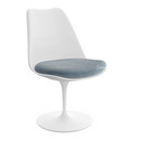 Chaise Tulip Saarinen, Rotatif, Coussin d'assise, Blanc, Steel (Eva 172)