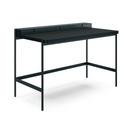 Secrétaire PS20, L 120 x P 70 cm (PS20 Big), Linoléum noir (Forbo 4166), Noir (RAL 9005), Avec insert de tiroir