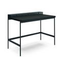 Secrétaire PS20, L 100 x P 61 cm (PS20), Linoléum noir (Forbo 4166), Noir (RAL 9005), Avec insert de tiroir