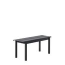 Banc Linear Steel, L 110 x l 39 cm, Noir