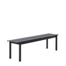 Banc Linear Steel, L 170 x l 39 cm, Noir