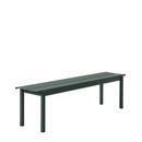 Banc Linear Steel, L 170 x l 39 cm, Vert foncé