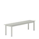 Banc Linear Steel, L 170 x l 39 cm, Gris