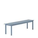 Banc Linear Steel, L 170 x l 39 cm,  Bleu pâle