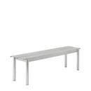 Banc Linear Steel, L 170 x l 39 cm, Acier galvanisé à chaud