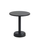 Table d'appoint Linear Steel, Ø 42 x H 47 cm, Noir