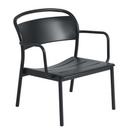 Chaise lounge Linear Steel, Noir