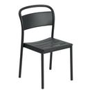 Chaise Linear Steel Sidechair, Noir