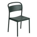 Chaise Linear Steel Sidechair, Vert foncé