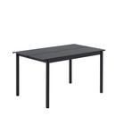 Table Linear Steel, L 140 x l 75 cm, Noir