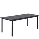 Table Linear Steel, L 200 x l 75 cm, Noir