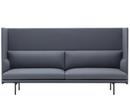 Outline Highback Sofa, 3 places, Divina 154 - Bleu gris