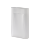 Ridge Glass Vase, Grand (H 48,5 cm), Blanc