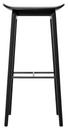 NY11 Tabouret bar, Version bar: hauteur de l'assise 75 cm, Chêne teinté noir, Sans coussin d'assise