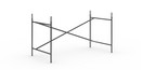 Châssis de table Eiermann 2, Noir, Vertical, décalé  , 135 x 66 cm, Avec rallonge en hauteur (hauteur 72-85 cm)