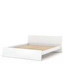 Lit Stockholm, 180 x 200 cm, Blanc, Avec tête de lit, avec sommier