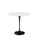 Table d'appoint ovale Saarinen, Noir, Stratifié blanc