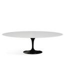 Table à manger ovale Saarinen, L 244 cm x l 137 cm, Noir, Stratifié blanc