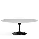 Table à manger ovale Saarinen, L 198 cm x L 121 cm, Noir, Stratifié blanc
