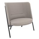 Fauteuil D70, Tissu Arco - jasmin, Noir