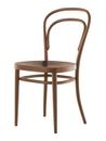 Chaise de café 214 / 214 M bois courbé originale, Sans accotoirs, Hêtre teinté couleur noyer, Siège en contreplaqué moulé