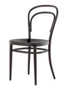 Chaise de café 214 / 214 M bois courbé originale, Sans accotoirs, Hêtre teinté noir, Siège en contreplaqué moulé
