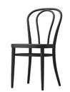 Chaise de bistrot 218 / 218 M bois courbé, Hêtre teinté noir, Cannage (avec tissu de soutien sous l'assise)