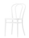 Chaise de bistrot 218 / 218 M bois courbé, Hêtre lasuré blanc, Siège en contreplaqué moulé