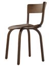 Chaise en bois 404 / 404 F, Sans accotoirs, Chêne teinté couleur noyer