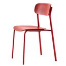 Chaise S 243, Rouge tomate (RAL 3013), Hêtre teinté rouge rouille (TP 239)