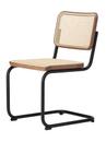 Chaise cantilever S 32 V / S 64 V Pure Materials Édition spéciale, Noyer, Noir mat, Sans accotoirs