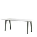 Table à manger New Modern rectangulaire, métal/plastique recyclé, 190 x 95 cm, Gris eucalyptus