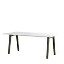 Table à manger New Modern rectangulaire, métal/plastique recyclé, 190 x 95 cm, Vert romarin