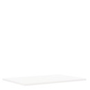 Plateau de table Eiermann, Mélaminé blanc avec bords blancs, 120 x 80 cm