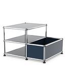 USM Haller table d'appoint avec rangement, Bleu acier RAL 5011