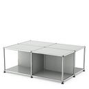 USM Haller table basse avec surfaces, Gris clair RAL 7035