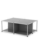 USM Haller table basse avec surfaces, Gris moyen RAL 7005