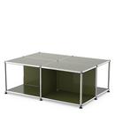 USM Haller table basse avec surfaces, Vert olive RAL 6003