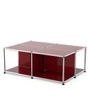 USM Haller table basse avec surfaces, Rouge rubis USM