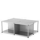 USM Haller table basse avec surfaces, Argent mat USM