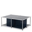 USM Haller table basse avec surfaces, Bleu acier RAL 5011