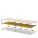 USM Haller table d'appoint type I, Verre laqué, Jaune or RAL 1004