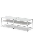 USM Haller table d'appoint type I, Verre laqué, Blanc pur RAL 9010