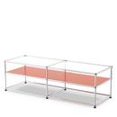 USM Haller table d'appoint type I, Verre, Orange pur RAL 2004