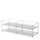 USM Haller table d'appoint type I, Verre, Argent mat USM